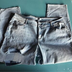 Cato Light Blue Boyfriend Jeans with Distressed Detail